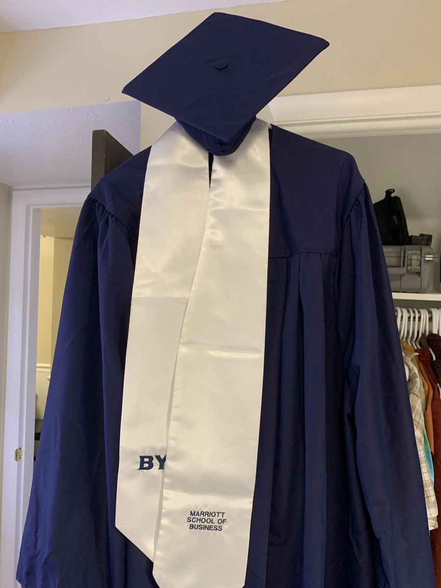BYU cap and gown