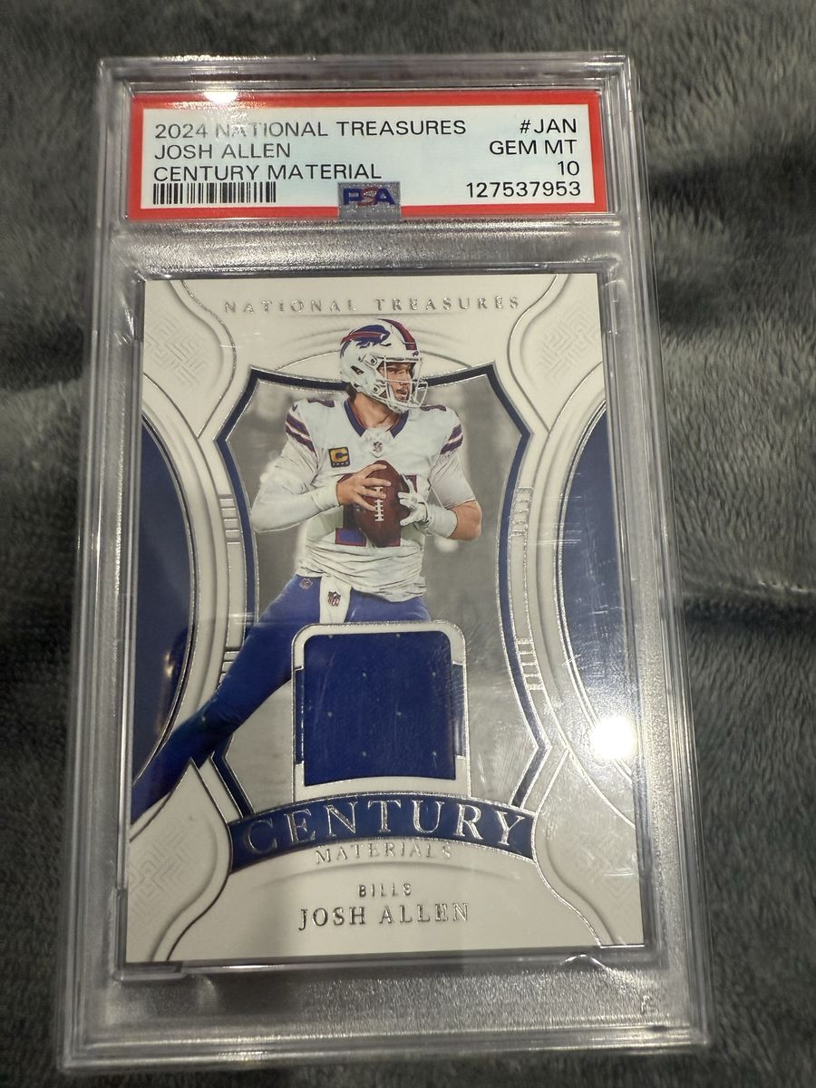 2024 PANINI NATIONAL TREASURES CENTURY MATERIALS JAN JOSH ALLEN - PSA 10