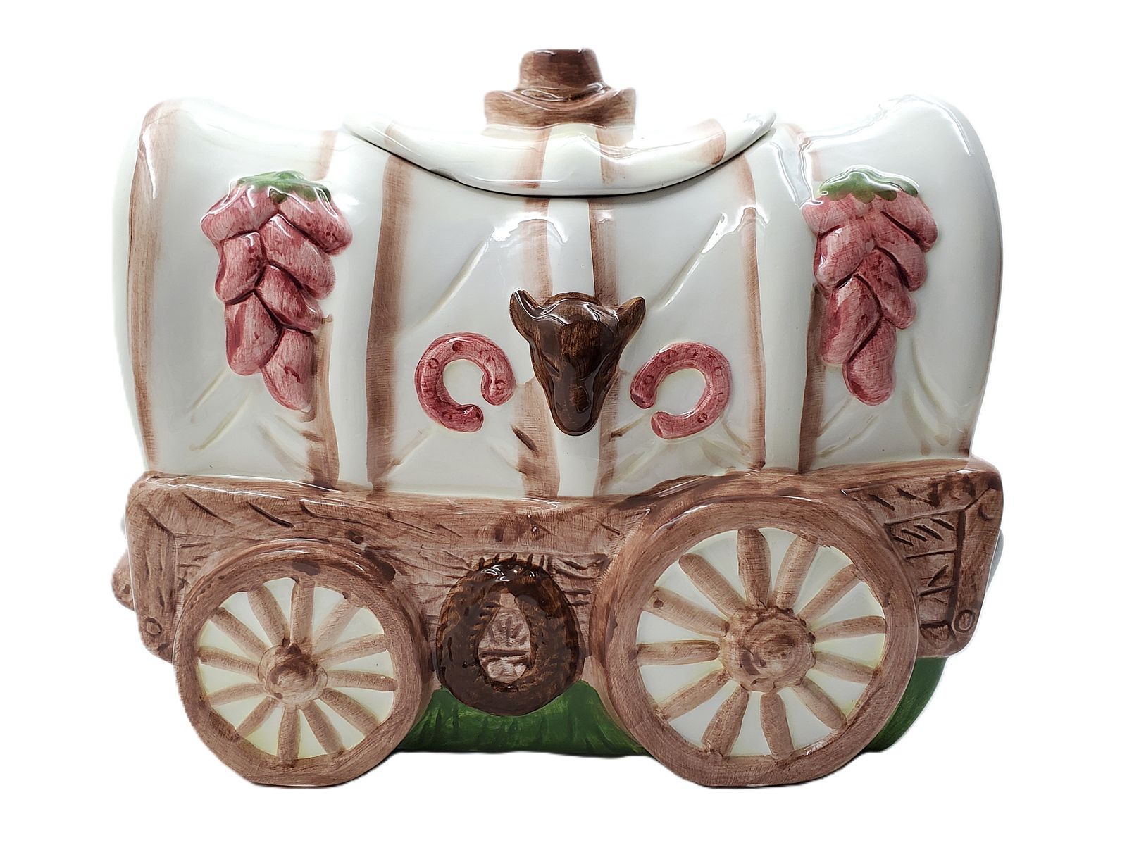 RARE Vintage “CKAO International Trading Co.” Novelty Covered Wagon Cookie Jar