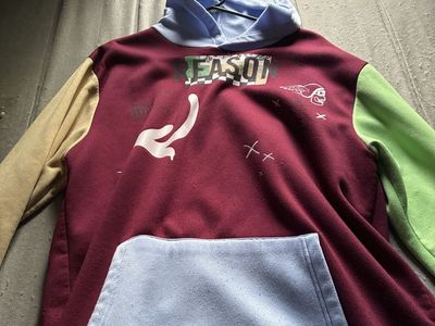 Reason Clothing Colorblock Hoodie Men's XL Multicolored Graphic Pullover