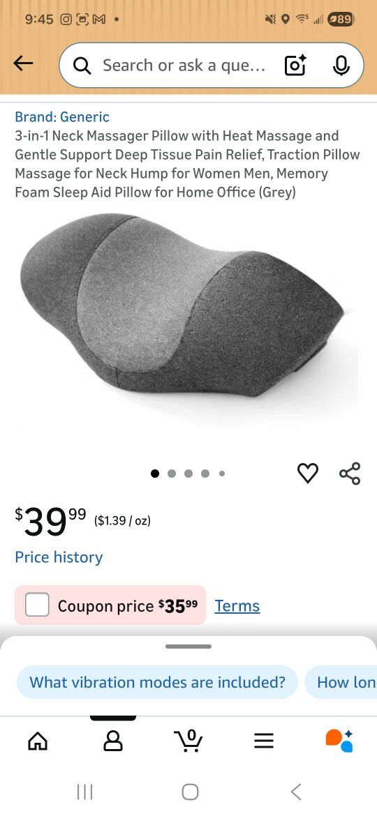 3 in-1 Neck Massager Pillow with Heat Massage