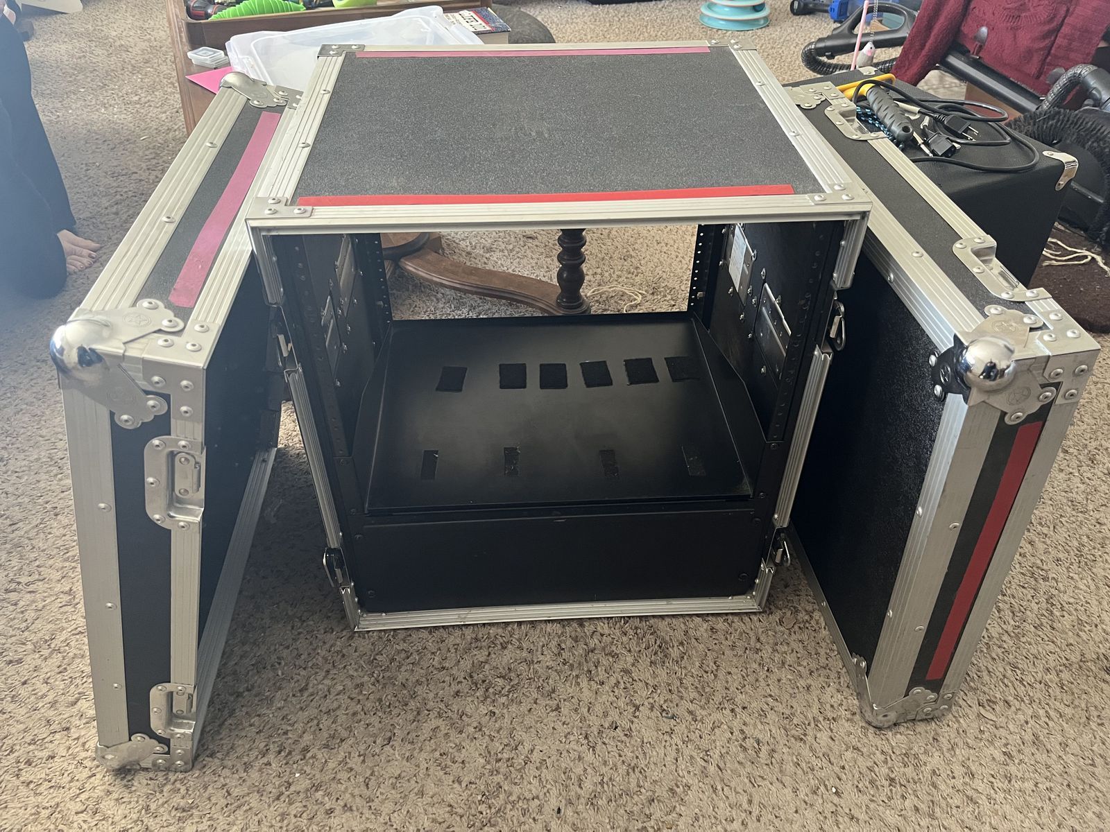 12U Road Runner Deluxe Amp Rack Case + 4U Drawer & 2U Shelf