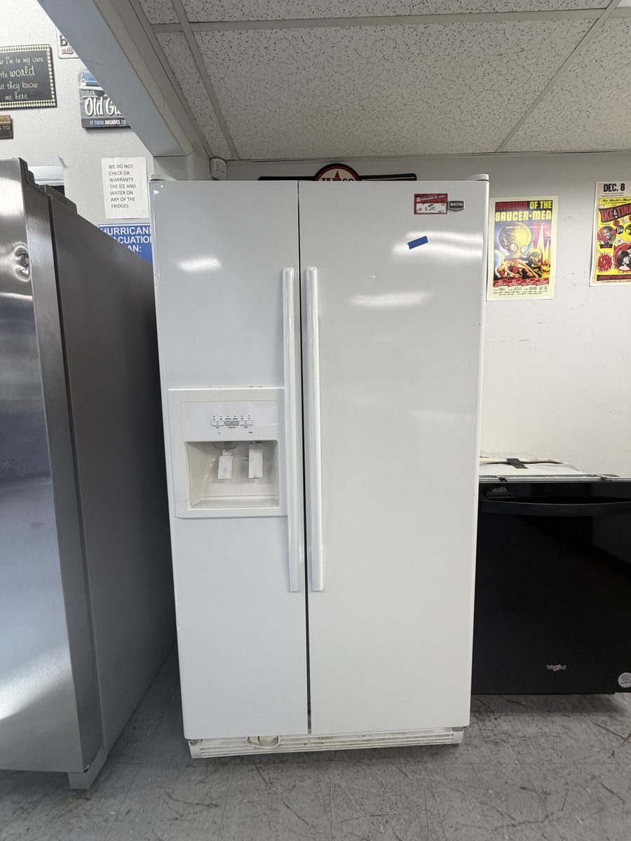 HUGE SAVINGS! GOOD MAYTAG SIDE BY SIDE FRIDGE