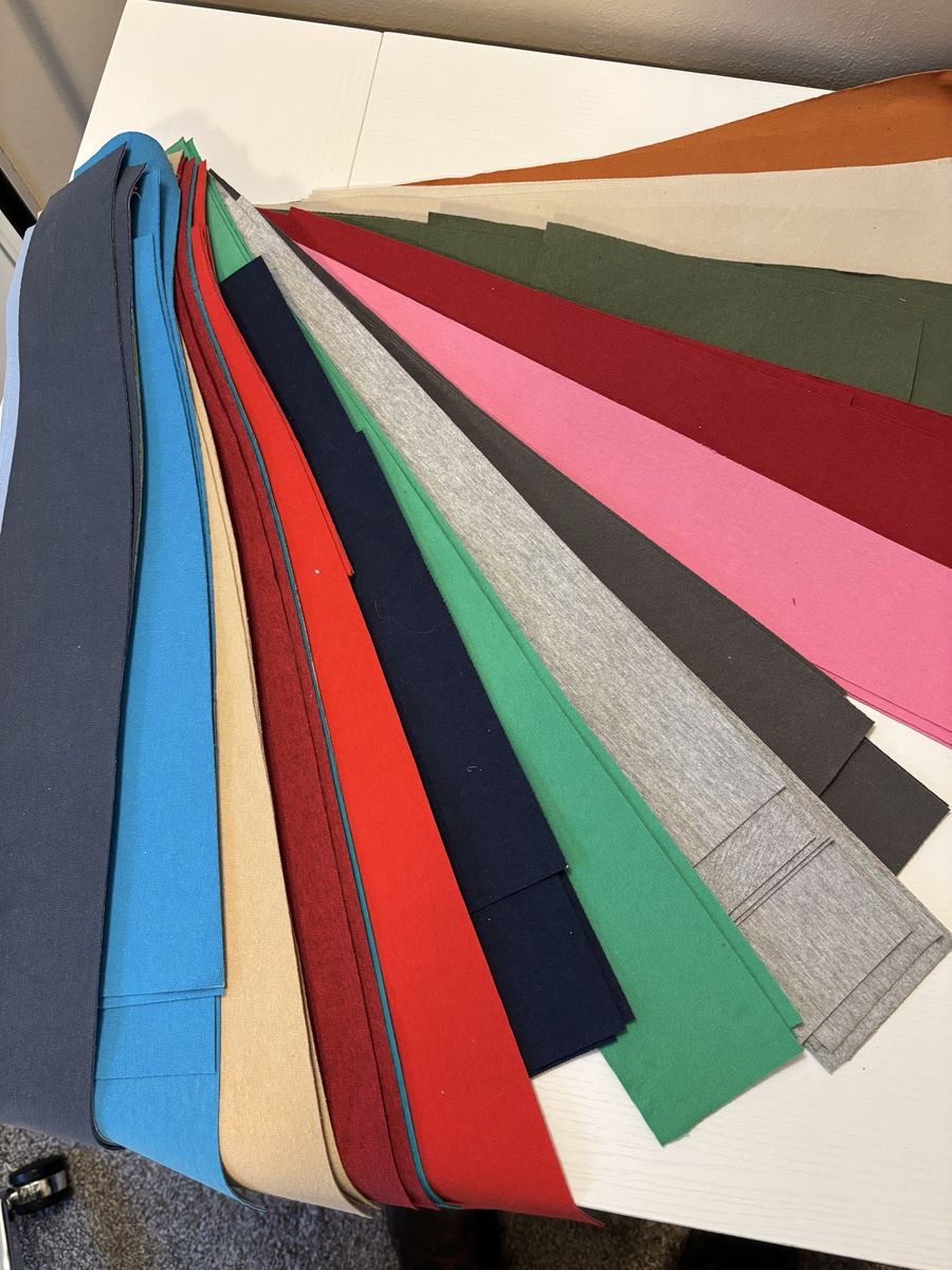 T-Shirt Quilt Fabric Scraps with Interfacing – Assorted Colors