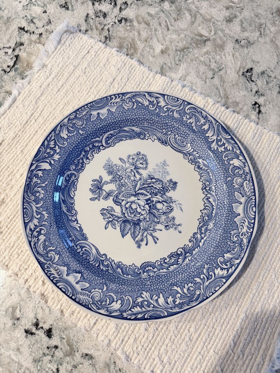 Spode Blue Room Collection "Byron Groups" Dinner Plate - Underglaze Print c. 1835