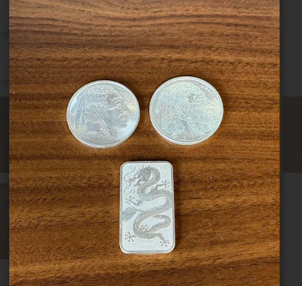 3 oz 999 silver. 2 buffalos 1 Australia 2026 Dragon Silver Dollar