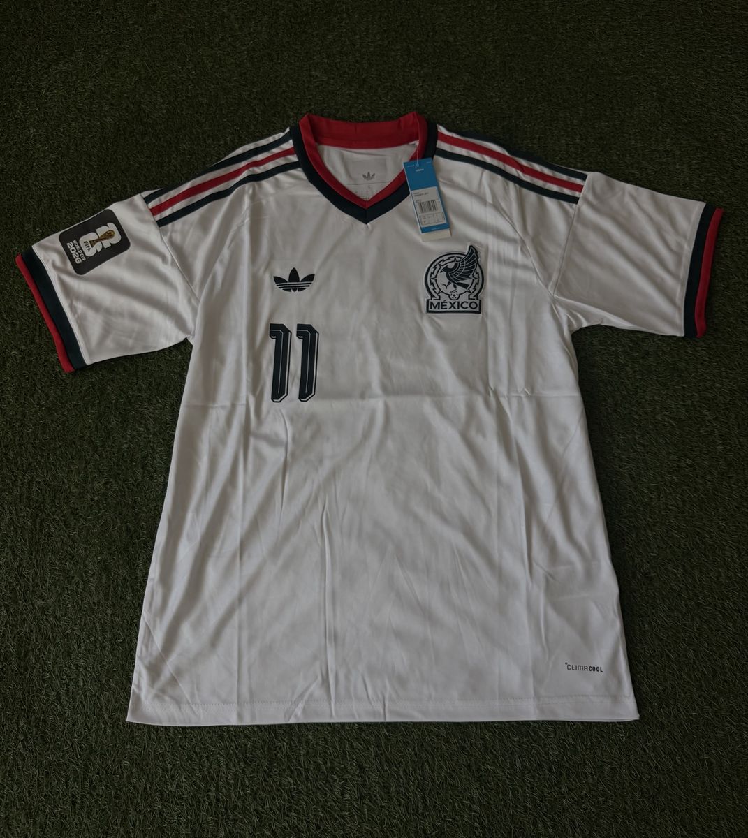 Adidas Mexico S. Gimenez #11 White ClimaCool Soccer Jersey Men's Size L