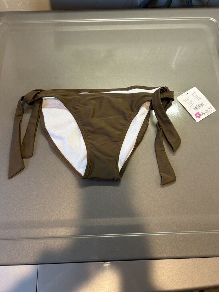 New Hapari Brown Bikini Side Tie Medium