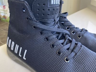 NOBULL Black Knit High-Top Trainer | Men's Size 9.5 CrossFit Training Shoe