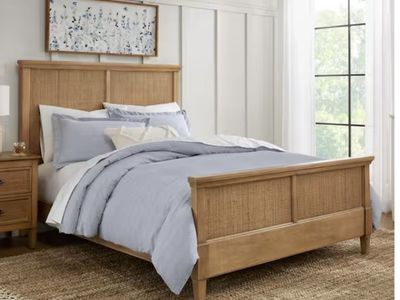 Home Decorators Collection Marsden Patina Wood Finish Wooden Cane Queen Bed (65 in. W x 54 in. H)