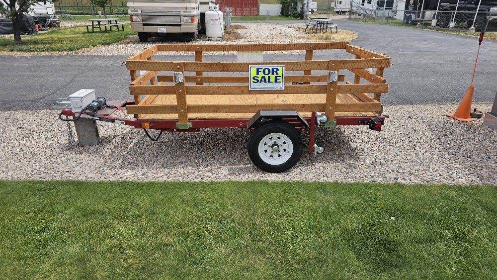 Custom Built Utility Trailer with Winch - Perfect for Hauling and Yard Work