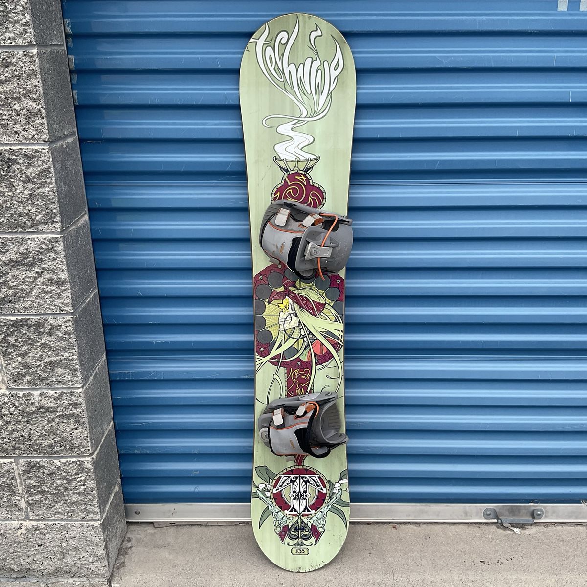 TechNine Snowboard 153cm with Bindings - Men's All-Mountain Snowboard