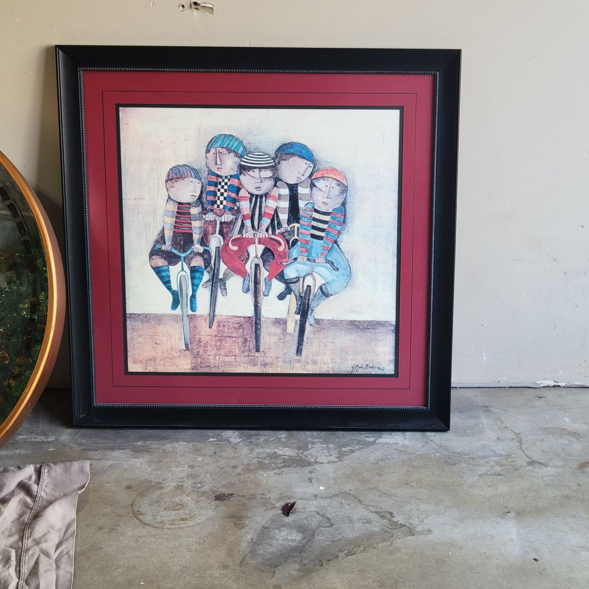 Framed print "Boys on Bikes" by G Rodo Boulanger