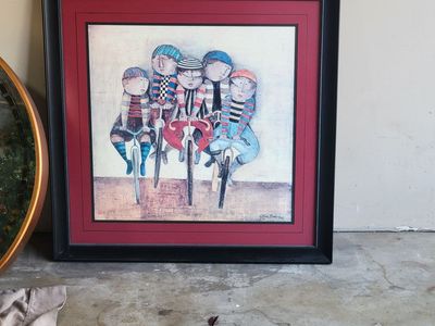 Framed print "Boys on Bikes" by G Rodo Boulanger