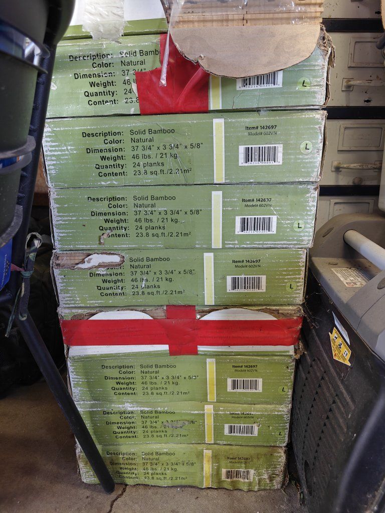 214 sq ft of bamboo flooring