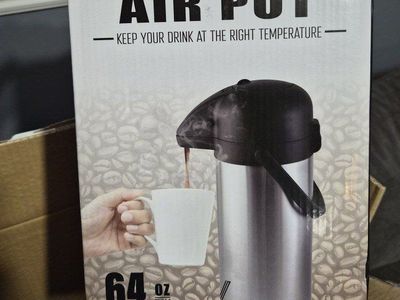 New VONDOR 64oz Stainless Steel Air Pot drink dispenser
