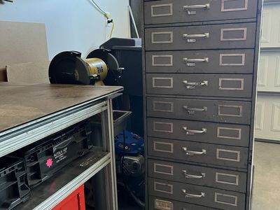 Antique Shaw Walker industrial cabinet