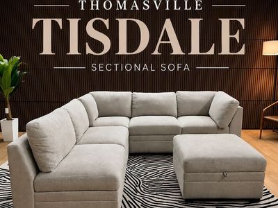 THOMASVILLE TISDALE 6-PIECE MODULAR SECTIONAL WITH STORAGE OTTOMAN