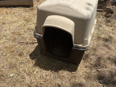 Petmate Outdoor Dog House - Durable Plastic Shelter for Medium to Large Dogs