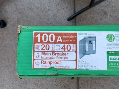 Square D Homeline HOM2040M100PRB 100A 20-Space 40-Circuit Outdoor Main Breaker Load Center