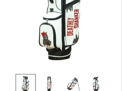 Shankitgolf Deathly Shanker Golf Bag - White/Black, New with Unique Reaper Graphic