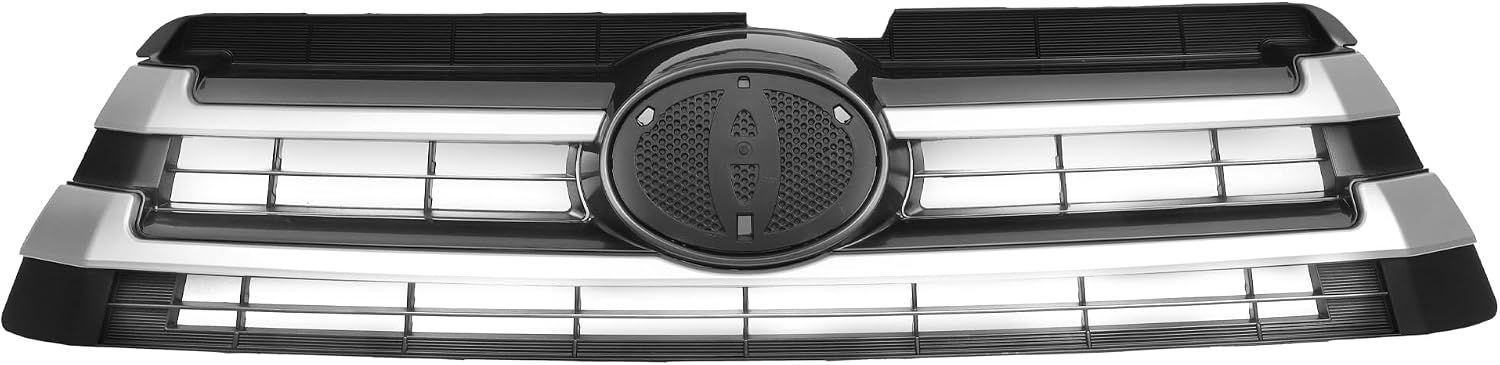 2017-2019 Toyota Highlander Front Upper Bumper Kidney Grille Grill Black Silver Tone