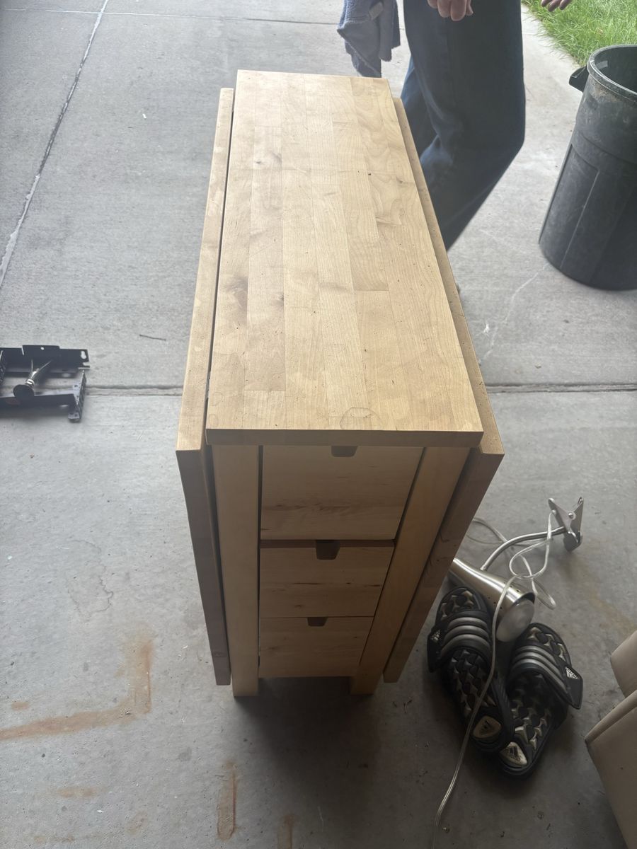 Small kitchen work table with 6 drawers 