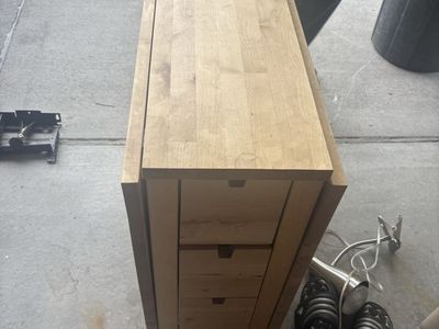 Small kitchen work table with 6 drawers