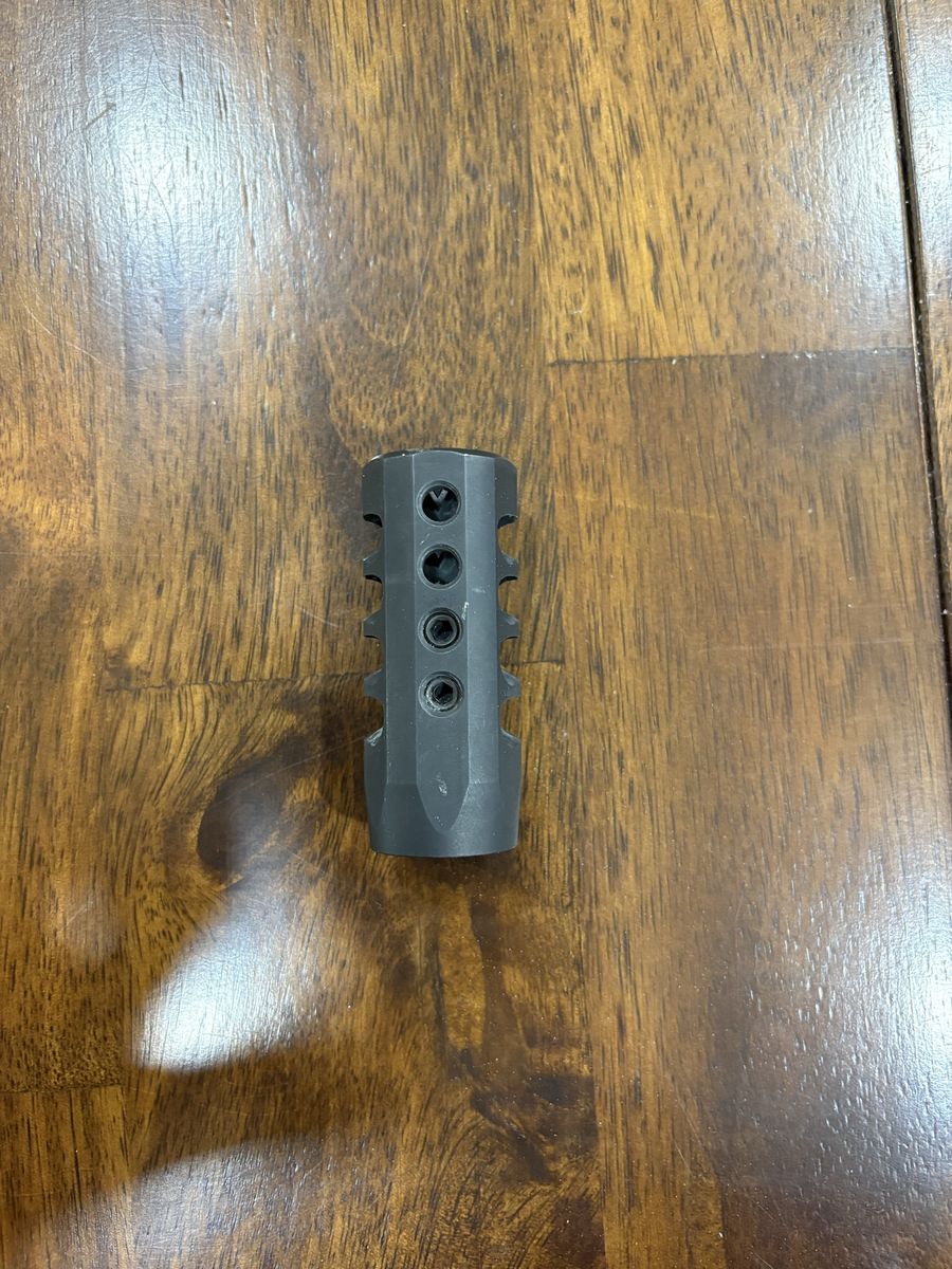 .30 Caliber Stainless Steel Side-Baffle Muzzle Brake - Black