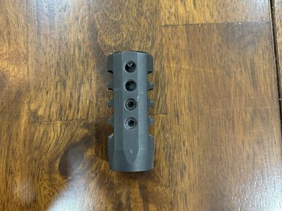 .30 Caliber Stainless Steel Side-Baffle Muzzle Brake - Black