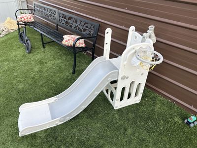 Ladder Slide & Basketball Hoop