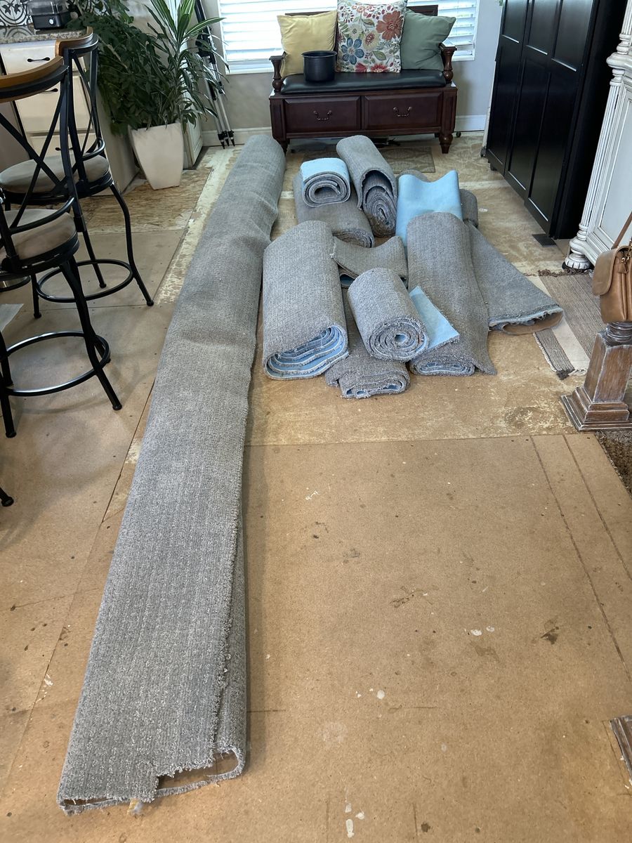 Used Gray Carpet Remnants 