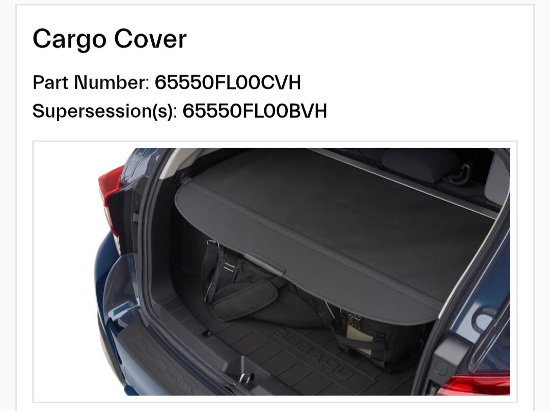 2023 Crosstrek Cargo Cover
