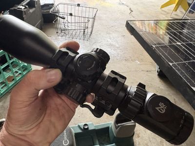 Accushot rifle scope and Matrix shooting rest