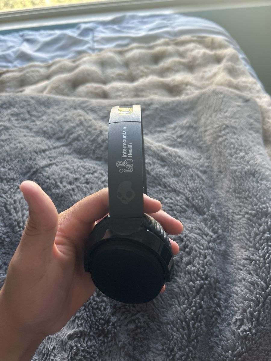 Skullcandy Intermountain Health On-Ear Headphones - Black, Custom Logo, Good Condition