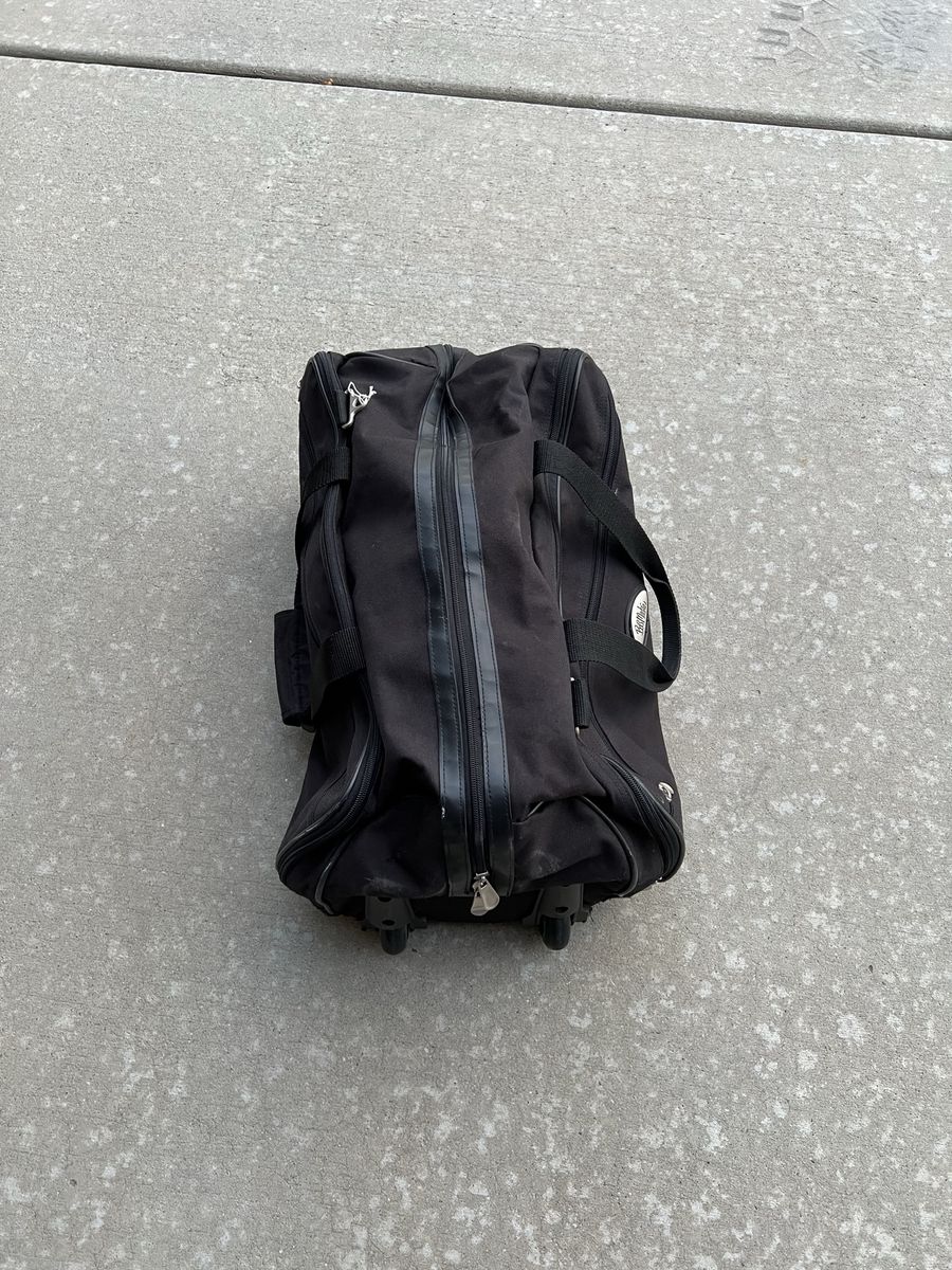 Black Rolling Duffel Bag - Travel Carry-On Luggage with Wheels
