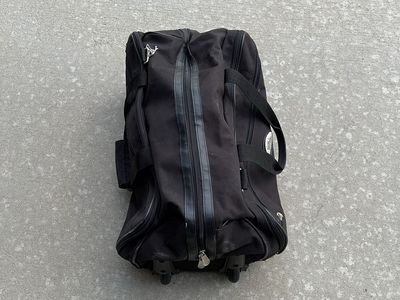 Black Rolling Duffel Bag - Travel Carry-On Luggage with Wheels
