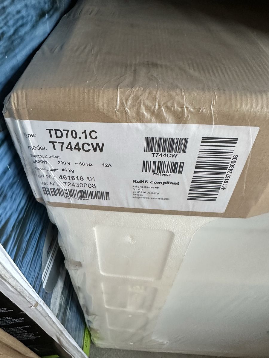 Asko T744CW Ventless Dryer (New in Box)