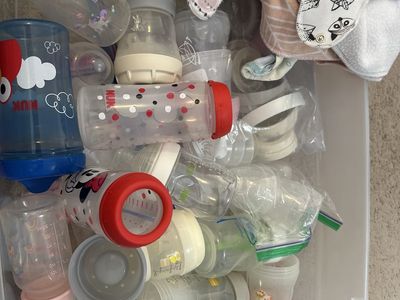 MAM and NUK Bottles, Pacifiers, Bibs And Baby Cups