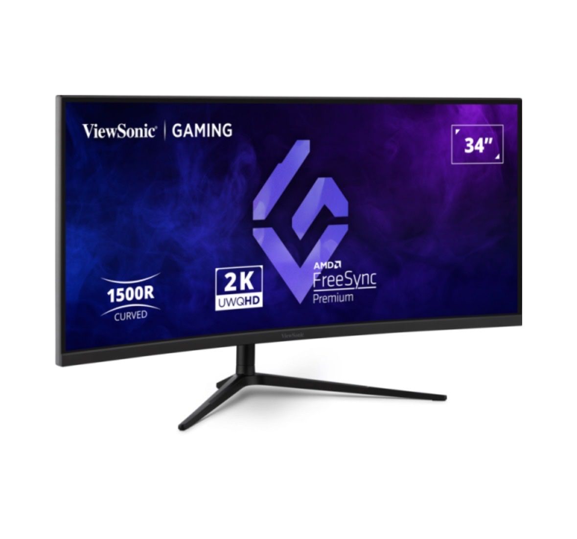 ViewSonic VX3418C-2K 34" UWQHD 1500R Curved 180Hz 2K Gaming Monitor FreeSync Premium