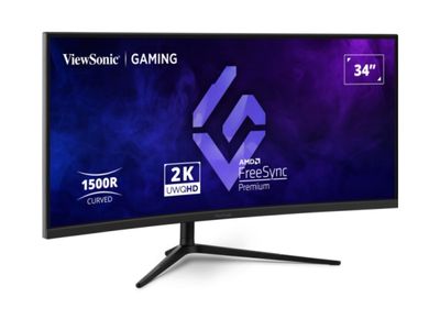 ViewSonic VX3418C-2K 34" UWQHD 1500R Curved 180Hz 2K Gaming Monitor FreeSync Premium