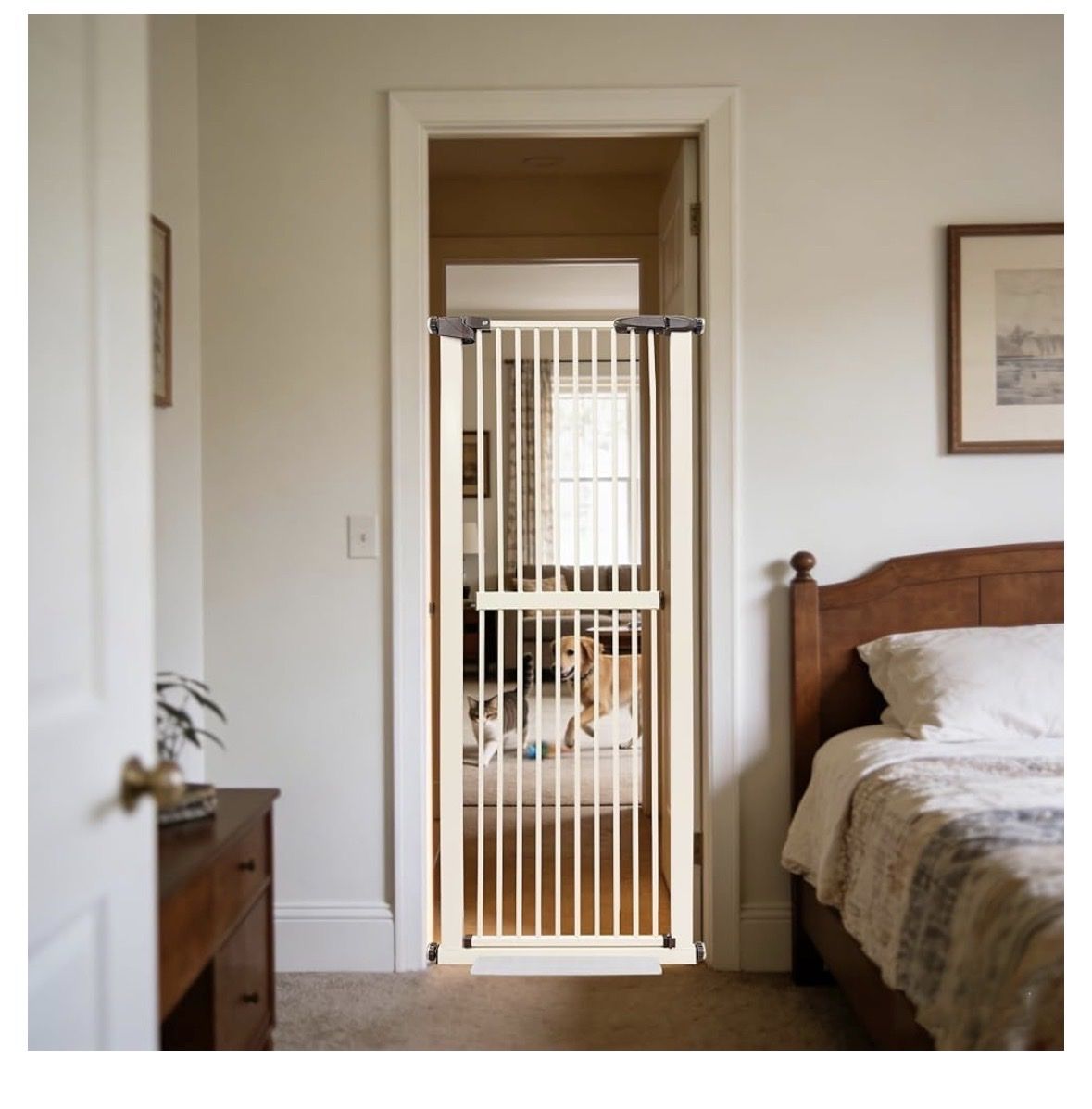 61" X 30-34 “Extra Tall Pressure Mounted Pet Gate-