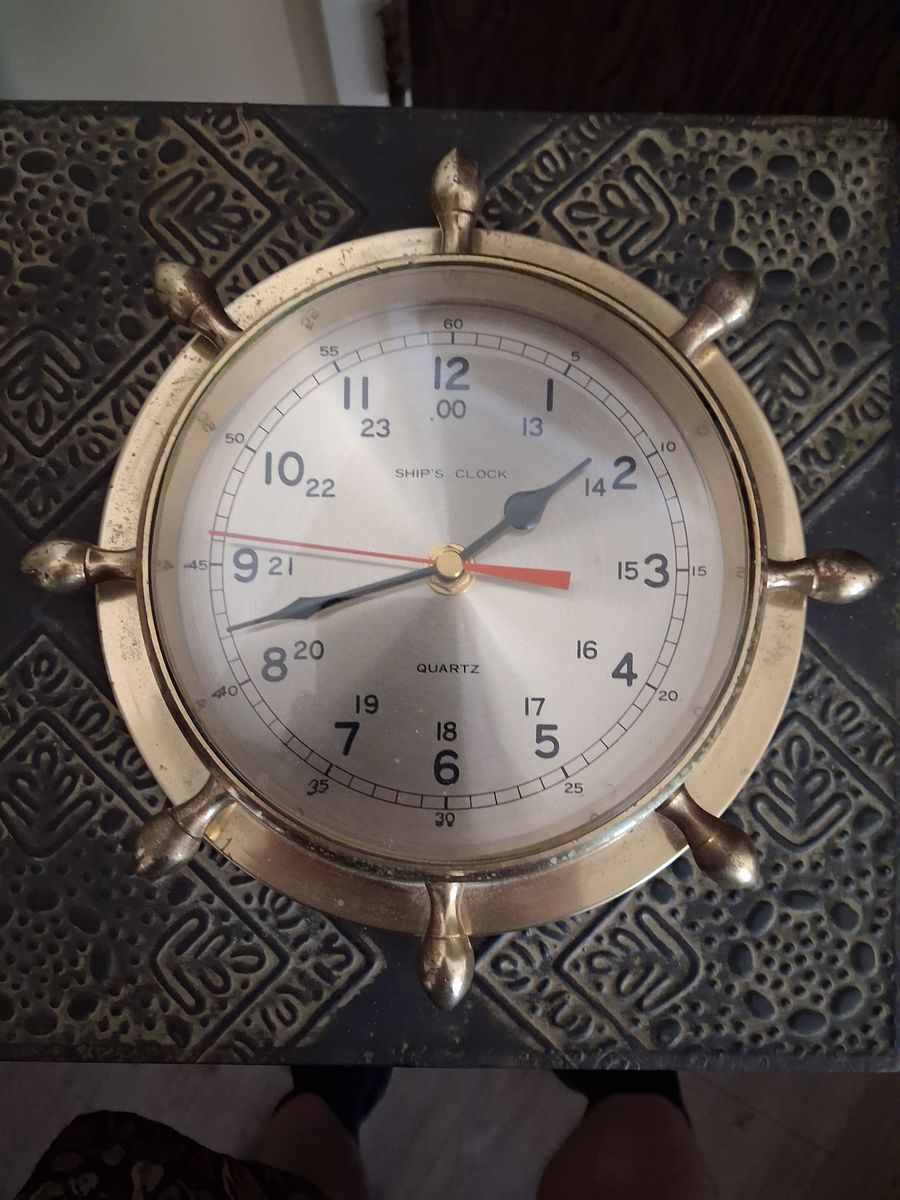 Nautical 9" Brass Clock