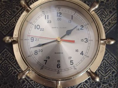 Nautical 9" Brass Clock