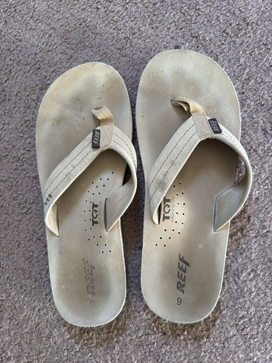 Reef Fanning Arch System Flip Flops Sandal Tan Men's Size 9