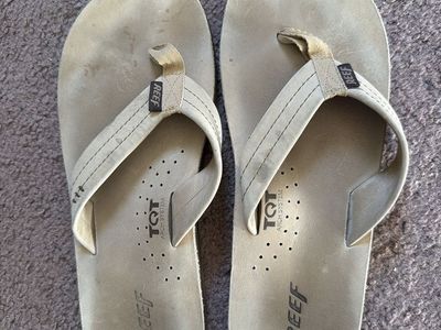 Reef Fanning Arch System Flip Flops Sandal Tan Men's Size 9