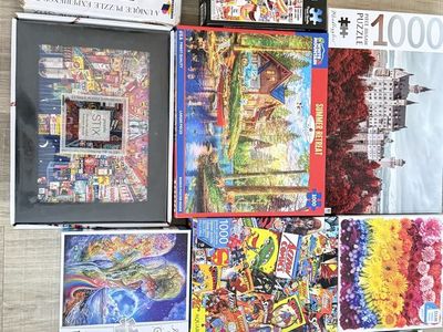 Lot of 10 puzzles including puzzle stix