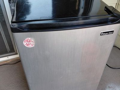 Magic Chef Mini Fridge Compact Refrigerator Stainless Steel with Freezer