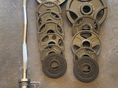 Olympic weights plus curly