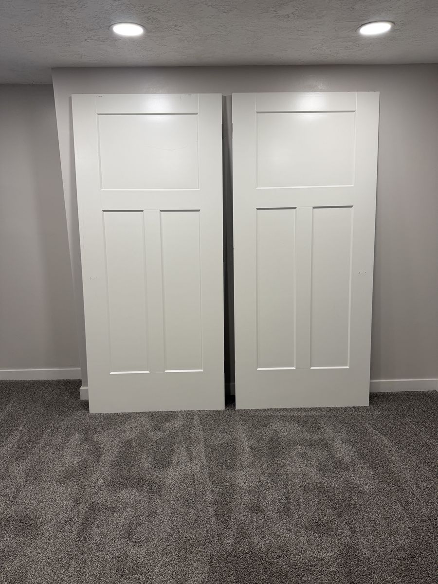 2 Modern Panel Interior Doors – 35 3/4” x 80”